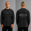 ELYT Training Club Long Sleeve Tee - Washed Black / Grey