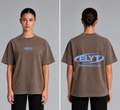 ELYT Training Club Tee - Washed Brown / Pastel Blue (THIS IS A PREORDER)