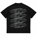 ELYT Repeat Logo Tee - Washed Black / White
