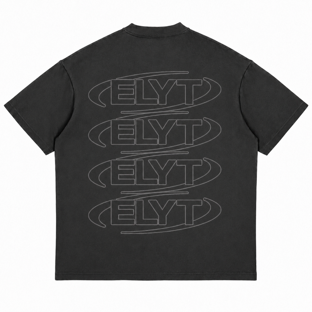 ELYT Repeat Logo Tee - Washed Coal / Grey
