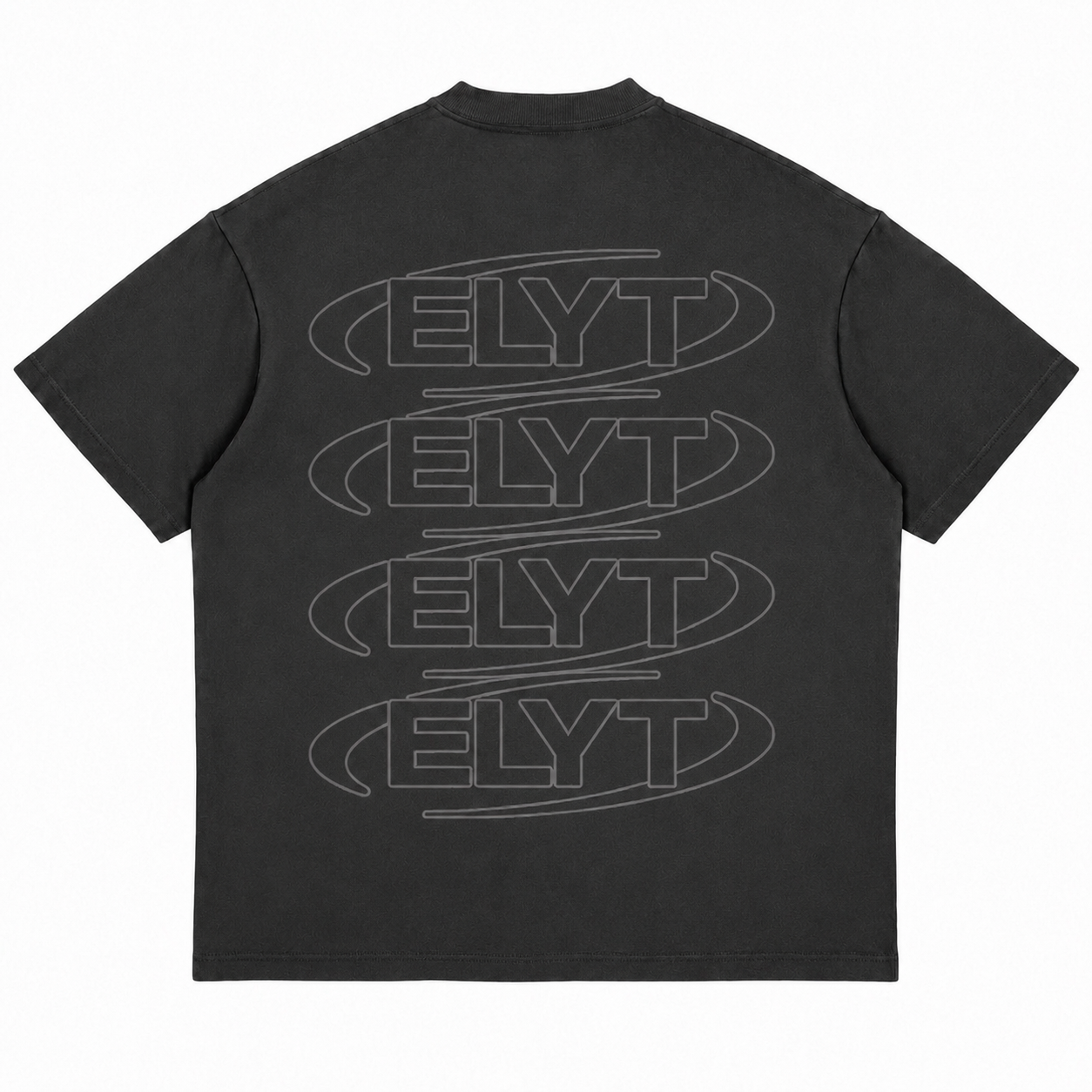 ELYT Repeat Logo Tee - Washed Coal / Grey