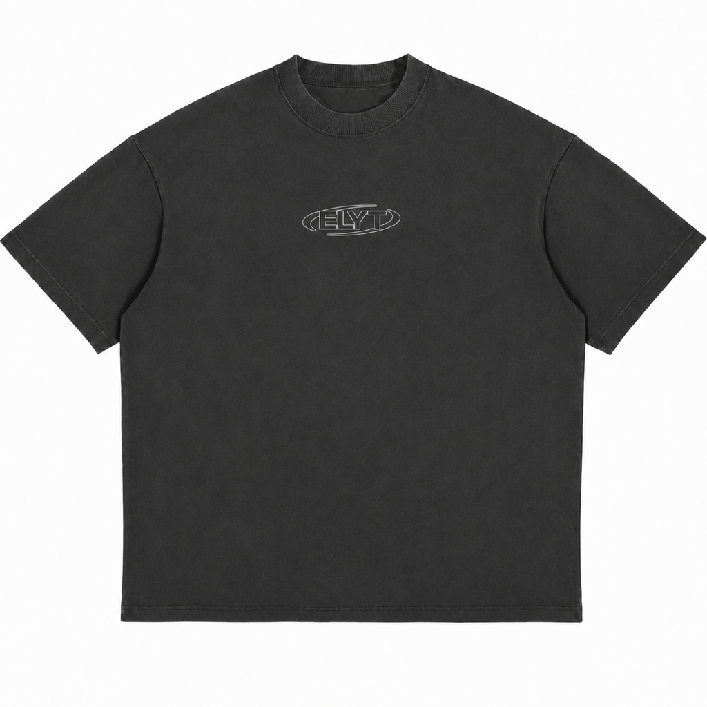 ELYT Repeat Logo Tee - Washed Coal / Grey