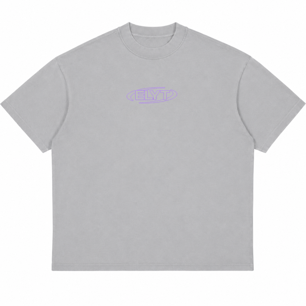 ELYT Repeat Logo Tee - Washed Storm / Purple