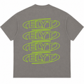 ELYT Repeat Logo Tee - Washed Grey / Green