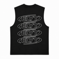 ELYT Repeat Logo Tank - Washed Black / White