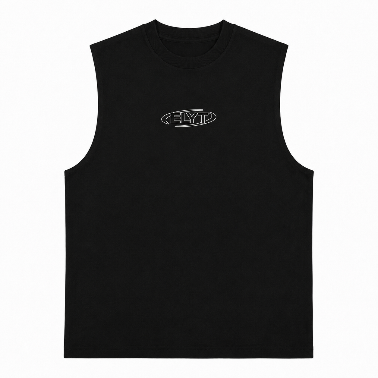 ELYT Repeat Logo Tank - Washed Black / White
