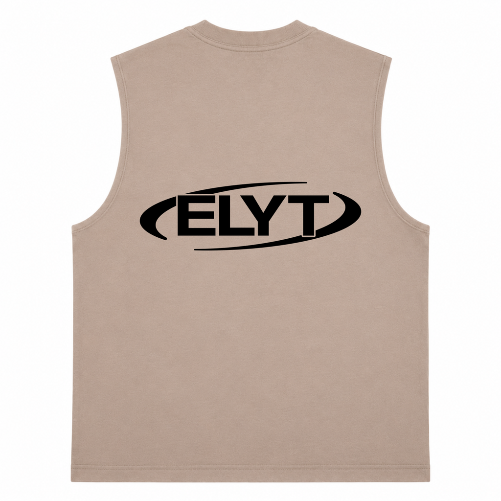 ELYT Training Tank - Washed Khaki / Black