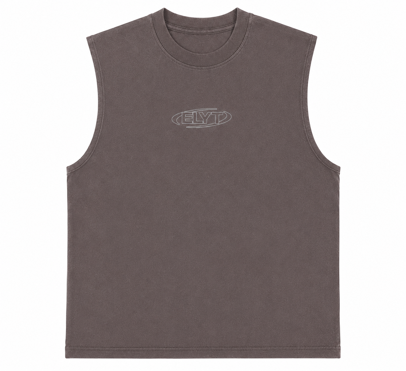 ELYT Repeat Logo Tank - Washed Grey / Grey