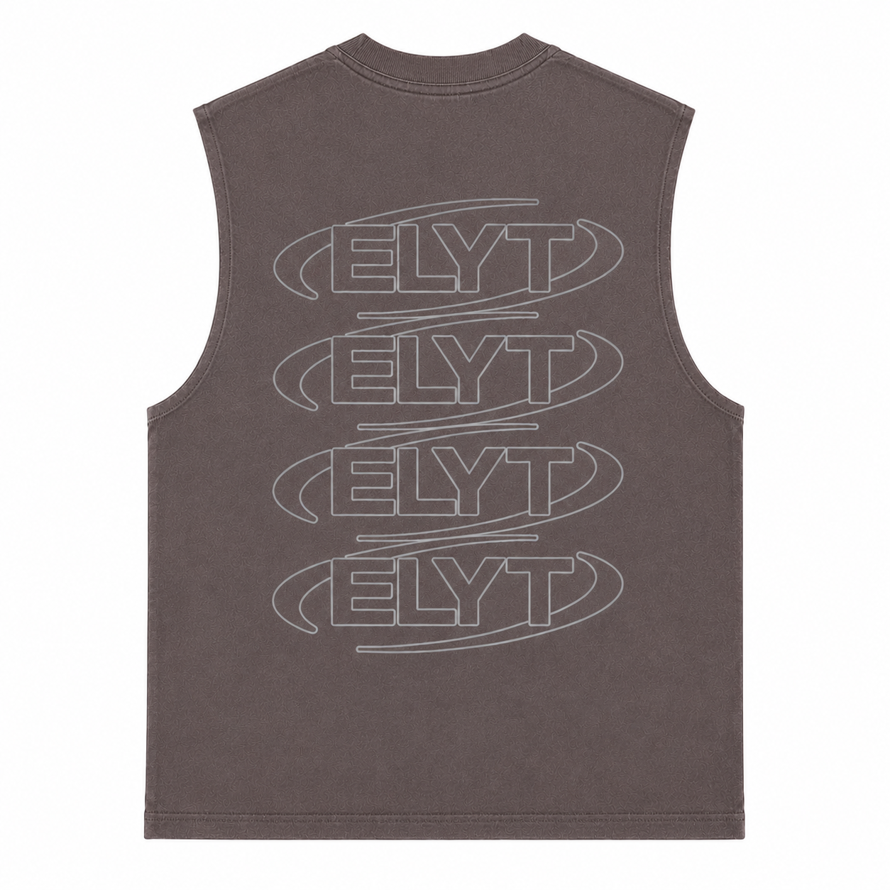ELYT Repeat Logo Tank - Washed Grey / Grey